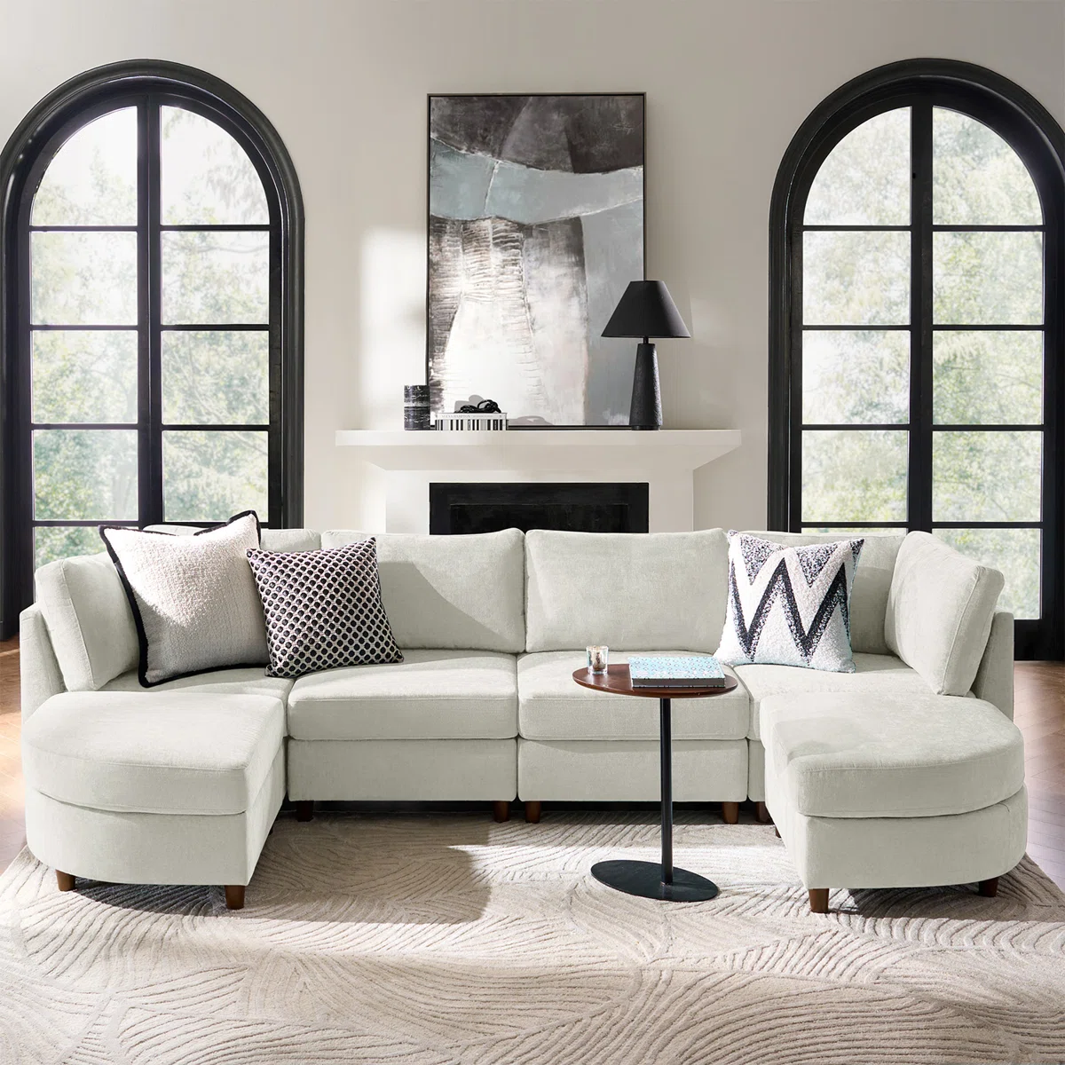 6-Piece Storage Convertible Sectional Sofa