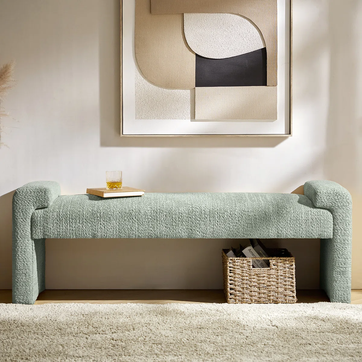 default_name Modern Upholstered Accent Bench 58.5"